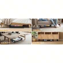 Underbed Lockers With Wheels And Lids-Space - Saving Pull - Out Storage Containers For Shoes And Clothes.Ideal For Dorm Bedrooms - Multicolor - View 10