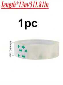 10/5/1 Rolls Of Super Strong Transparent Tape - 0.8cm Wide (0.32 Inches), Suitable For Gift Wrapping, Office, Crafts, Home, Warehouse, Mailing, Neatly Stacked Rolls, OfficeCrafting.Christmas Gifts - Multicolor - View 13