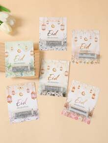 6 Stücke Eid Al-Fitr Bargeld-Umschläge, Eid Al-Fitr Geldgeschenk-Taschen, Ramadan Eid Party Geschenktüten mit Karten, Mond Laterne Design, Eid Al-Fitr Ramadan Party Zubehör, Eid Dekorationen, Heimdekoration, Eid Hängende Ornamente, Ramadan Eid Tischdekoration, Eid Al-Fitr Ramadan Party Zubehör, Ramadan Geschenktüten, Ramadan Dekorationen, Ramadan Geschenke, Eid Al-Fitr Party Geschenke - Bunte Pflanzen zum Eid al-Fitr - Übersicht 3