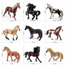 Classic American Clydesdale Horse Movable Model - Mustang Ranch Animal, Cognitive Desktop Decor, Gift Decor, Realistic Wild Animal, Gift Horse, Commemorative Gift, Home Desktop Decor