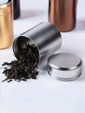 1 pieza, Frasco de almacenamiento, Frasco de almacenamiento, Frasco de almacenamiento de aluminio a prueba de olores y hermético, Caja sellada a prueba de olores, Caja resistente, Frasco de almacenamiento de pastillas, Accesorios para fumar