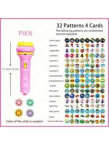32pcs Children's Flashlight Projector Toy, Bedtime Fun Early Education Cognitive Toy, Dinosaur, Animal, Ocean, Numbers, Fruits, Projection Flashlight Educational Toy, Christmas & Halloween Gift - Multicolor - View 14