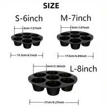 Silicone Muffin Pans For Air Fryer 7 Cavity Muffin Tray Cupcake Pan Nonstick Brownie Cake Mold Round Pudding Recipe Tray Bakeware,Baking Equipment,Baking Accessories,Brownies,Kitchen,Silicone Mould,Cake Tin,Bread Bin,Muffin Tray,Christmas,Cake Moulds - Multicolor - View 3