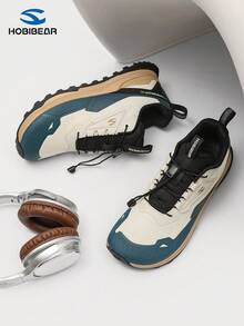 HOBIBEAR (Run Small 1 Size) Comfortable Minimalist Men's Sports Shoes, Campus Sports Shoes, Fashion Sports Casual Shoes, Hiking Shoes, Lightweight Women's Shoes - White and Blue - View 5