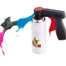 3PCS Spray Can Gun Pistol Grip Aerosol Paint Bottle Trigger Handle Universal Plastic - Black - View 6