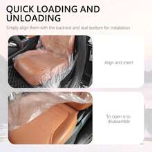 50PCS Disposable Car Seat Covers Provide Temporary Protection,Plastic Seat Covers For Cars Keep Car Interior Tidy,Universal Car Accessories &Amp; Car Seat Protector For Most Cars - trắng - Xem 4