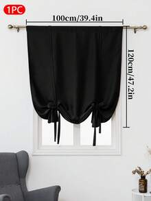 1 chiếc rèm cửa màu trơn, cản sáng tốt, có dây buộc, bảo vệ sự riêng tư, cách nhiệt, dây buộc điều chỉnh được, thiết kế kiểu túi luồn thanh treo, thích hợp cho phòng ngủ, phòng tắm, nhà bếp, phòng khách. - Nhiều màu - Xem 9