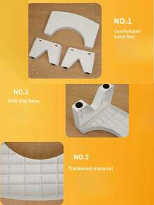 1个多功能浴室马桶凳增高器，有象牙色、蓝色和灰色可选。防滑设计，适用于办公室、卫生间，可用作脚踏凳、浴室防滑辅助踏凳，坚固耐用，可拆卸，方便收纳，适合成人、老人、孕妇和儿童使用，可移动设计，塑料便携式蹲凳，防滑蹲垫。