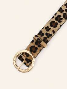 1pc Leopard Print Women's Belt, Suitable For Pairing With Shorts - Belt - View 4