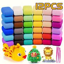 12/36/72/108/144 PCS foamy Moldeable 36 Piezas Diferentes Colores Plastilina,Juguetes hechos a mano para niños, regalos de Navidad, regalos navideños. - 1 piezas - Ver 2