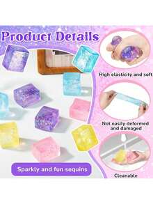 1/2/4/6 viên đá phát sáng - Đồ chơi giảm căng thẳng nhiều màu sắc, phù hợp cho người lớn và trẻ em, bóng bóp vui nhộn, giúp giảm căng thẳng, quà tặng ngày lễ và sinh nhật, quà tặng tiệc tùng hoàn hảo, quà tặng giỏ quà Phục Sinh. - Nhiều màu - Xem 4