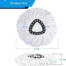 Spin Mop Head Replacement, Base, Mop Handle Compatible For O-Cedar EasyWring - Include 2 Microfiber Refills, 4-Section 30-59in Handle, 1 Cover And 1 Scrubber (1-Tank System) - Màu B - Xem 7