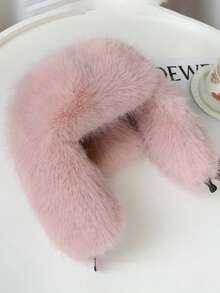 男女通用冬季毛绒猎人帽，蓬松毛绒人造毛皮帽，带护耳，防风保暖，适合寒冷天气，适合远足、滑雪和日常佩戴，圣诞派对礼物。 - 彩色 - 查看 4