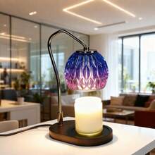 1个紫色玻璃电蜡烛加热器，带调光器和定时器，适用于融化蜡烛，是圣诞节、世界文化日、感恩节、生日、晋升、乔迁之喜等场合送给妈妈和女性的完美礼物。 - 美規A型插(110-127V) - 查看 9