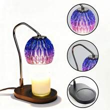 1个紫色玻璃电蜡烛加热器，带调光器和定时器，适用于融化蜡烛，是圣诞节、世界文化日、感恩节、生日、晋升、乔迁之喜等场合送给妈妈和女性的完美礼物。 - 美規A型插(110-127V) - 查看 4