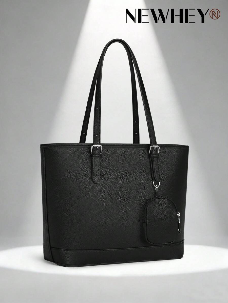 女士手提包，真皮单肩包，大容量钱包和手提包套装，带可拆卸小袋