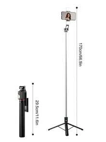 2026 New 1.7m Extendable Selfie Stick With Anti-Shake, Retractable Tripod And Wireless Function. Made Of Durable ABS And Aluminum Alloy. Portable Remote Control Smart Phone Selfie Stick For Vlogging, Travel, Outdoor Photography, Compatible With IPhone/Smartphones. Great For Couples Photography On Valentine's Day - Multicolor - View 11