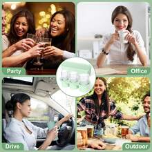 Bandeja para Cubitos de Hielo Compatible con  Cup 2025,Moldes de Silicona para Cubitos de Hielo con Tapa para Hacer 3 Cubos de Hielocilíndricos Huecos, Bebida de Hielo, Zumo, Whisky, Cóctel. - 4 - Ver 9