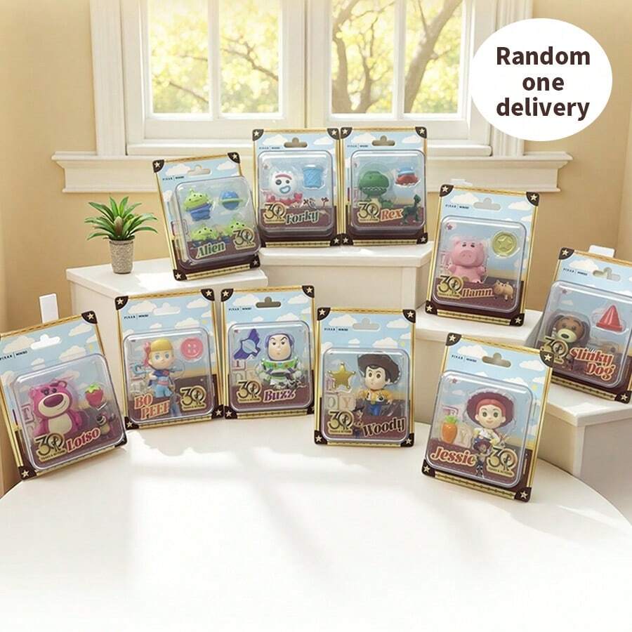 Miniso Pixar Playful Infinity Series Blister Card Blind Box, Classic Character Restoration + Exquisite Details, High-Quality Toy, Desktop Collection Ornament/Fans' Treasured Gift(1 PC Random Delivery) - Multicolor - View 1