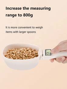 1pc Electronic Measuring Spoon Scale 800g, Household LCD Display Digital Measuring Scale Spoon, Kitchen Food Spoon Scale, Foldable Measuring Spoon