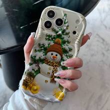Casas de teléfono super resistentes a las caídas, bonitos muñecos de nieve y formas de árboles para regalos y decoración, para iPhone 17, 16, 15, 14, 13, 12, 11, 8, 7, X, XS, Pro, Pro Max, Plus, diseño 2D, casillas de teléfono - Mezcla de color 1 - Ver 4