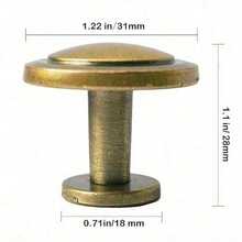 Bronze Vintage Dresser Knobs Antique Round Cabinet Knobs Pulls For Kitchen Metal Round Drawer Knobs Cupboard Closet Wardrobe Zinc Alloy Door Knobs With 3 Sized Screws For Furniture - Bronze - View 2