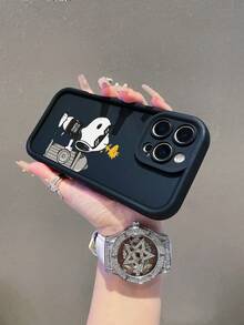 A Cartoon Anime SNOOPY Sky Eye Step Black Phone Case, Shockproof Tpu Material Phone Case Can Be Given As A Holiday Gift. It Is Suitable For Apple Phones, And The New Model Is Suitable For IPhone13/14/15/16/17Pro Max Phone Case - Nhiều màu - Xem 8