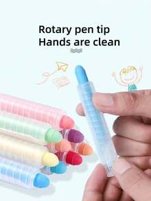 Bộ 48/36/24/20 viên phấn không bụi cho trẻ em, kèm hộp đựng phấn, phấn vẽ vỉa hè nhiều màu sắc, phấn mầm non có thể giặt sạch, thích hợp cho hoạt động nghệ thuật ngoài trời, vẽ nguệch ngoạc, phấn bảng. - Nhiều màu - Xem 3