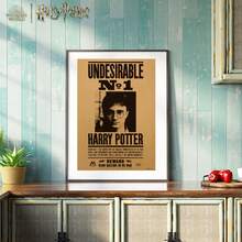 Harry Potter 7 张哈利波特海报，通缉系列，经典哈利波特电影及周边海报，日报风格，装饰画，可用于 DIY 相框背景、走廊、卧室、办公室、客厅墙面装饰 [官方授权] - 彩色 - 查看 2