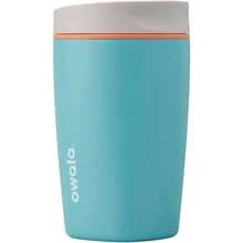 XZGB SmoothSip Slider Insulated Stainless Steel Coffee Tumbler Reusable Iced Coffee Cup Hot Coffee Travel Mug  12 Oz Grey/Blue Beachy Breeze - BeachyBreeze - 查看 1