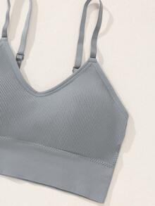 5pcs High Support V Neck Soft Comfortable Breathable Seamless Sports Bra