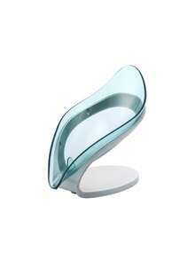 1pc Leaf-Shaped Self-Draining Soap Dish - Oval Plastic Bathroom Accessory For Easy Storage & Organization, Christmas/Halloween Gift Decoration - Multicolor - View 12