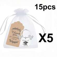 15 Pieces / 5 Sets Of Creative 2026 Graduating Class Student Bag Pendant Sets. Perfect For Senior Students Pursuing A Master's Degree, Or As Gifts For High School And University Students. Suitable For Both Men And Women. Applicable To Student Groups - Universities, Colleges, Middle Schools And High School Graduates. - Multicolor - View 5