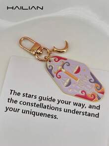 Women's Simple And Elegant Alloy Drip-Painted Twelve Constellation Bag Charm Bag Accessory Suitable For Car Keychains Bag Decorations Student Bags Couple Charms Small Gifts For Best Friends. Key Chain Gifts For Women Stocking Stuffers Teacher Gift Sister Gifts
