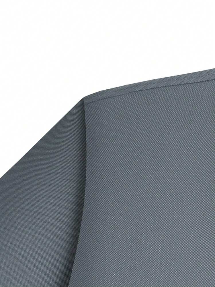 In Stock, Multiple Colors Available, Summer Lightweight Business POLO Shirt, Casual Short Sleeve Sports T-Shirt, Solid Color Men's Base Layer, Contrast Color Button T-Shirt - Dark Grey - View 4