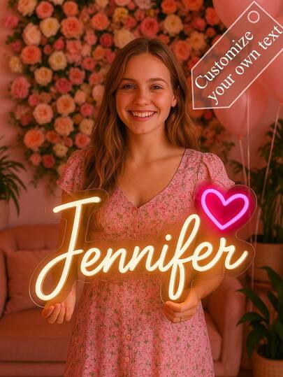 Custom Name Neon Sign, Wedding Decor, Name Neon Sign, Led Neon Sign For Kids, Personalized Gifts, Bedroom Decor, Home Decor USB Led Light, Birthday Gifts, Nursery Sign Nursery Letters Children's Decor Nursery Decor Unique Ideal Gifts For Him Her, For Children's Day, For Father's Day, For Graduation, For Weddings, For Housewarming Living Room, Bedroom, Office, Tea Room, Home, Bathroom