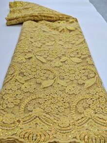 1 Yard /5 Yard 2026 New Embroidered African Lace Fabric Bright White Velvet Fiber Fabric Lace French Silk Screen Cloth Lace Suitable For Wedding Parties And Dances To Show Elegant 3D Flower Patterns Suitable For DIY Crafts Decal Embroidery Fabric Supports Cutting And Needs Dry Cleaning (There Are Many Colors To Choose From) - Multicolor - View 10