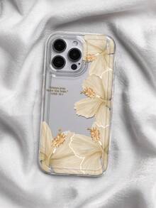 Hibiscus Floral Flower Print Clear Case Compatible With IPhone 13/11/17/17pro/16/14/15/15pro/15 Plus/15 Promax/7plus/8plus/X/Xs Max/Xr/11pro/12pro/13pro/14pro/12mini/13mini/11promax/12promax/13promax/14promax/14plus/17pro Max/17Air/6/6s Plus/7/8/16Pro/16plus/16promax/Se2/17promax&Compatible With Samsung Galaxy/A54/A14/A12/A13/A15/A32/A33/A24/A52S/S20/S21/S22/S23/S24/S23Plus/S24ultra/S25/A15/A33/A23 - Multicolor - View 3
