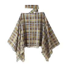 Women Casual Plaid Print Loose Cape Tops Summer - 彩色 - 查看 9