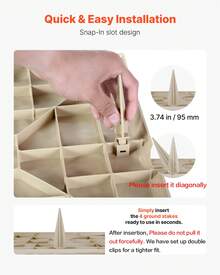 Garden Stepping Stones, 4Pcs 15.5 X 15.5 In, Decorative Stepping Stones With Stakes, Weather-Resistant Plastic Pathway Pavers, Smooth Surface, Outdoor Walkway For Lawn Patio Landscape, Beige - Beige 4 Pcs - View 5