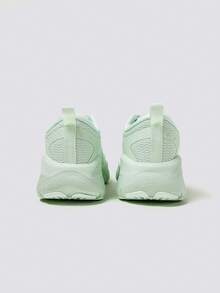 MASKERT Zapatillas de mujer, con suela gruesa, con cordones, zapatos para correr, de estilo minimalista, con superficie de malla, ligeros, con suela blanda, cómodos, con absorción de impactos