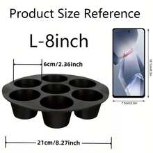 Silicone Muffin Pans For Air Fryer 7 Cavity Muffin Tray Cupcake Pan Nonstick Brownie Cake Mold Round Pudding Recipe Tray Bakeware,Baking Equipment,Baking Accessories,Brownies,Kitchen,Silicone Mould,Cake Tin,Bread Bin,Muffin Tray,Christmas,Cake Moulds - Multicolor - View 14