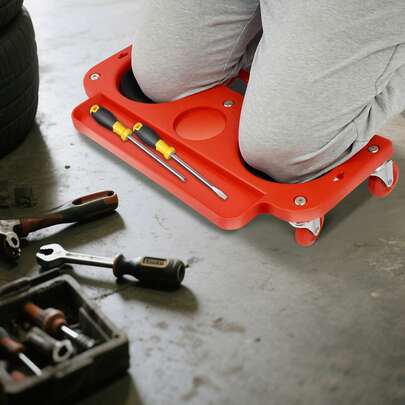 Rolling Knee Pads Creeper With Wheels,Rolling Knee Dolly With Foam Cushioned Knee Cups For Auto Repair Flooring Garage Use 20.08*5.51in