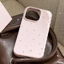 KAIWD 1 chiếc ốp lưng màu hồng ổi và tím nâu hình ngôi sao tương thích với iPhone 17 Pro Max, Apple 15 màu hồng hình ngôi sao graffiti tương thích với Apple 16 Pro Max, kiểu dáng tối giản Hàn Quốc cho iPhone 17, 13 inch, 15 inch, vỏ mềm, ngọt ngào, nữ tính, hình học, tối giản, tươi mới, mềm mại, phong cách . - Màu Hồng baby - Xem 3