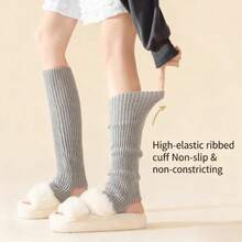 Knitted Calf Socks For Women, Sweet Milk White European And American Jk Lolita Boot Covers, Mid Leg Lolita Leg Covers For Women, Warm And Slim Fit Socks, Suitable For Autumn, Winter And Spring Wear - White - View 4