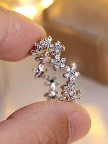 Vanel 时尚优雅花卉设计复古波西米亚风戒指，适合日常佩戴和派对场合，女士奢华珠宝，日常饰品 | 复古波西米亚风戒指 | 精湛工艺 - 戒指 - 查看 3