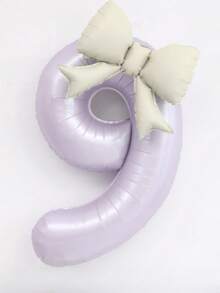 2个40英寸特大号奶油紫色数字铝箔气球，配奶油白色蝴蝶结，适合生日派对装饰、周年庆典等场合。 - 淺紫色 - 查看 16