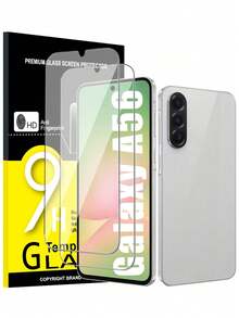 2片装钢化玻璃屏幕保护膜，兼容三星Galaxy A56 A36 A26 A16 A06 A55 A35 A25 A15 A05 A54 A34 A24 A14 A04 A73 A53 A33 A23 A13 A03 A72 A52 A32 A12 A02 A71 A51 A21 A71，9H硬度，2.5D弧面全覆盖，粘性屏幕玻璃，生日礼物，送给家人、朋友，手机屏幕保护膜，手机配件 - 無色 - 查看 16