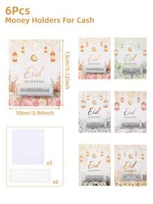 6 Stücke Eid Al-Fitr Bargeld-Umschläge, Eid Al-Fitr Geldgeschenk-Taschen, Ramadan Eid Party Geschenktüten mit Karten, Mond Laterne Design, Eid Al-Fitr Ramadan Party Zubehör, Eid Dekorationen, Heimdekoration, Eid Hängende Ornamente, Ramadan Eid Tischdekoration, Eid Al-Fitr Ramadan Party Zubehör, Ramadan Geschenktüten, Ramadan Dekorationen, Ramadan Geschenke, Eid Al-Fitr Party Geschenke - Bunte Pflanzen zum Eid al-Fitr - Übersicht 5
