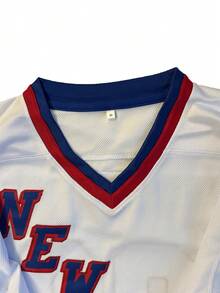 Men's 99 White Ice Hockey Jersey Casual Long Sleeved Embroidered Stitching V-Neck T-Shirt Party Sports Top